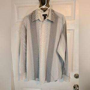 (666) Axcess by Liz Claiborne Men's Dress Shirt, Size: XL Color Grey/White